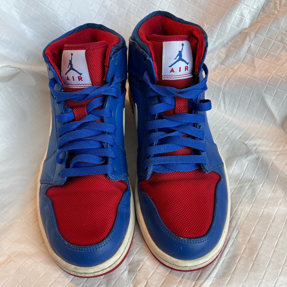 Jordan 1 Mid Blue & Red